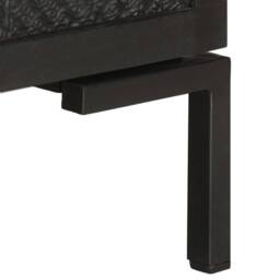 Berkfield Home Sideboard 115x30x76 cm Solid Mango Wood in Black - Size: 115 x 30 x 76 cm - thumbnail 6