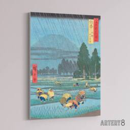 "Artery8 Ono Distant View Of Mount Daisen Canvas Wall Art Print Hiroshige in Blue - Size: W18"" x H24""" - thumbnail 2