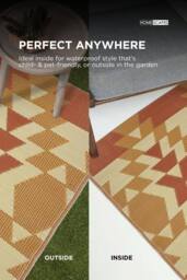 Homescapes Luxury Outdoor Rug Waterproof Reversible for Garden, Orange Anya Aztec - Size: 120 cm x 180 cm - thumbnail 5