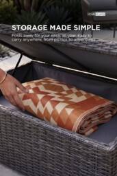 Homescapes Luxury Outdoor Rug Waterproof Reversible for Garden, Orange Anya Aztec - Size: 120 cm x 180 cm - thumbnail 3