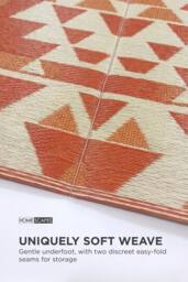 Homescapes Luxury Outdoor Rug Waterproof Reversible for Garden, Orange Anya Aztec - Size: 120 cm x 180 cm - thumbnail 4
