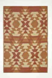 Homescapes Luxury Outdoor Rug Waterproof Reversible for Garden, Orange Anya Aztec - Size: 120 cm x 180 cm - thumbnail 1
