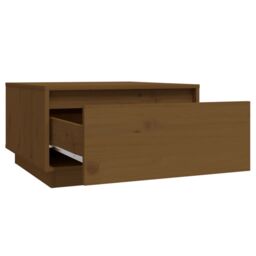 Berkfield Home Coffee Table Honey Brown 55x56x32 cm Solid Wood Pine - Size: 55 x 56 x 32 cm - thumbnail 4