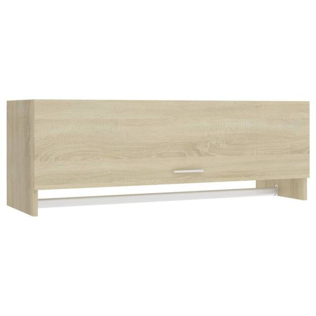 Berkfield Home Wardrobe Sonoma Oak 100x32.5x35 cm Engineered Wood in Light Tan - image 1