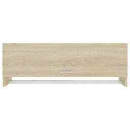 Berkfield Home Wardrobe Sonoma Oak 100x32.5x35 cm Engineered Wood in Light Tan - thumbnail 3