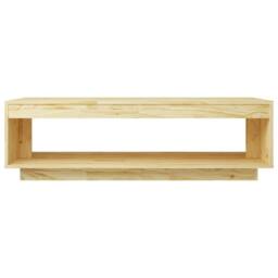 Berkfield Home Modern Coffee Table 110x50x33.5 cm Solid Pinewood in Natural - thumbnail 5
