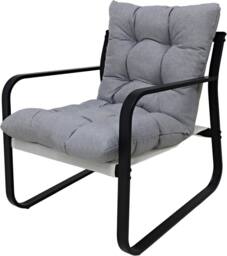 Alivio 3 Piece Iron Patio Bistro Set, 2 Chairs & Coffee Table (Grey) in Grey - Size: 3 Seater - thumbnail 6