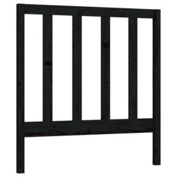 Berkfield Home Bed Headboard Black 96x4x100 cm Solid Wood Pine - Size: 96 x 4 x 100 cm - thumbnail 2