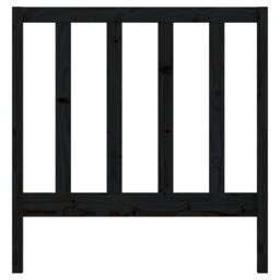 Berkfield Home Bed Headboard Black 96x4x100 cm Solid Wood Pine - Size: 96 x 4 x 100 cm - thumbnail 4
