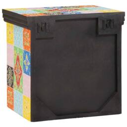 Berkfield Home Bedside Cabinet Multicoloured Solid Wood with Paint - thumbnail 5