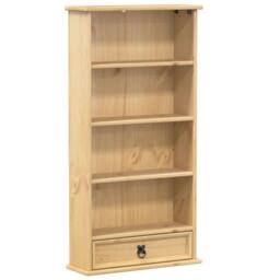 Berkfield Home CD Cabinet Corona 52x17.5x103 cm Solid Wood Pine in Brown