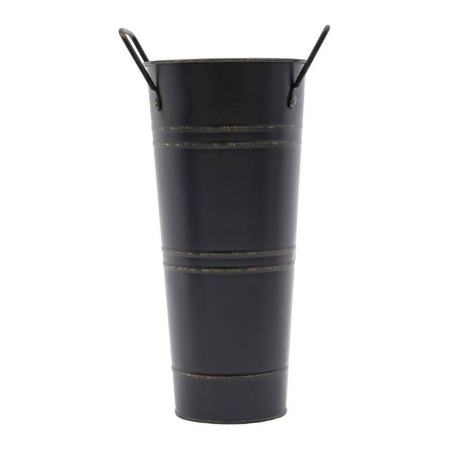 VOGREX 8Pcs Black Cylindrical Metal Flower Vase Buckets - image 1