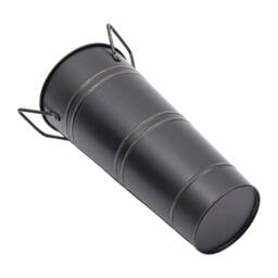 VOGREX 8Pcs Black Cylindrical Metal Flower Vase Buckets - thumbnail 3