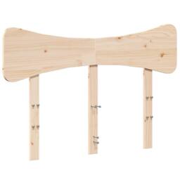 Berkfield Home Headboard 120 cm Solid Wood Pine in Light Tan - thumbnail 1