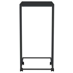 Berkfield Home Side Table with Wheels Black 40x30x63.5 cm Engineered Wood - thumbnail 4