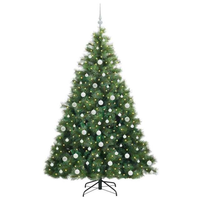 Berkfield Home Realistic Artificial Christmas Tree with 300 LEDs Green 180 cm PE - image 1