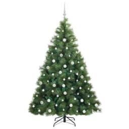 Berkfield Home Realistic Artificial Christmas Tree with 300 LEDs Green 180 cm PE - thumbnail 4