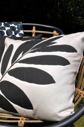 Fusion 'Leaf Print' Water & UV Resistant Filled Cushion in Natural - Size: 43 cm x 43 cm - thumbnail 2