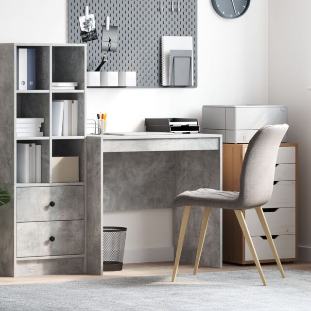 Berkfield Home Desk Concrete Grey 80x50x76 cm Engineered wood - Size: 80 x 50 x 76 cm - image 1