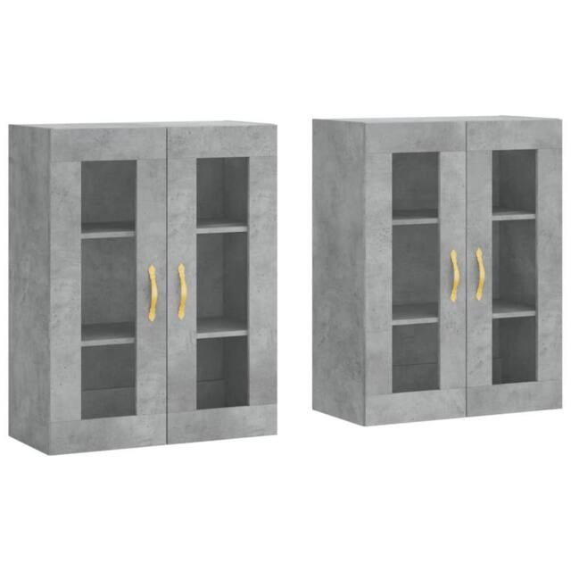 Berkfield Home Wall Mounted Cabinets 2 pcs Concrete Grey Engineered Wood - image 1