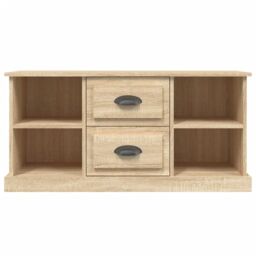 Berkfield Home TV Cabinet Sonoma Oak 99.5x35.5x48 cm Engineered Wood in Brown - thumbnail 6