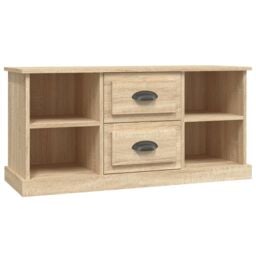 Berkfield Home TV Cabinet Sonoma Oak 99.5x35.5x48 cm Engineered Wood in Brown - thumbnail 2