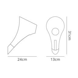 Netlighting Ora Wall Lamp 1 Light E27 Gloss Red White Acrylic Polished Chrome - thumbnail 2