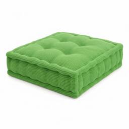 Snug City Teddy Fabric Square Booster Cushion Soft Seat Riser Pad Dining Chair in Green - Size: 45 cm x 45 cm - thumbnail 2