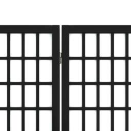 Berkfield Home Folding 4-Panel Room Divider Japanese Style 160x170 cm Black - thumbnail 6