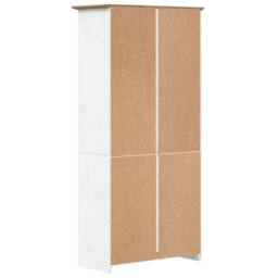 Berkfield Home Bookcase BODO Brown 80x38x180 cm Solid Wood Pine 5-Tier in White - Size: 80 x 38 x 180 cm - thumbnail 5