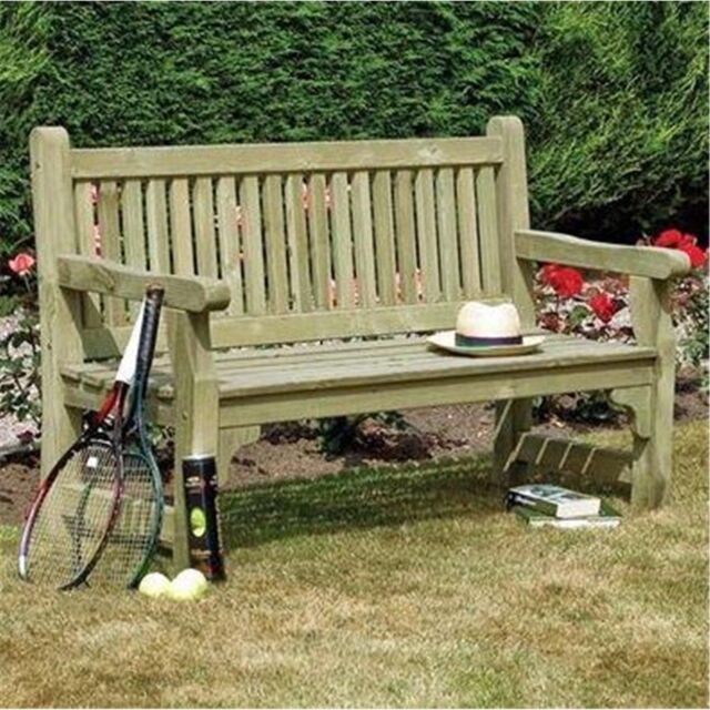 Cheshire 5ft Deluxe Softwood Garden Bench in Light Oak - image 1