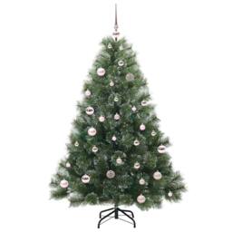 Berkfield Home Artificial Christmas Tree with 150 LEDs Green 150 cm PE & PVC - thumbnail 3