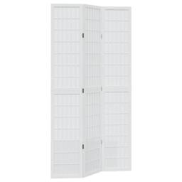 Berkfield Home Room Divider 3 Panels White Solid Wood Paulownia - thumbnail 3