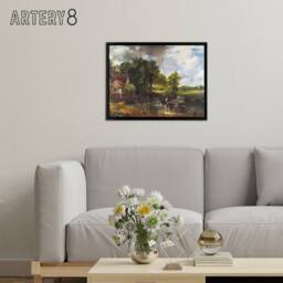 "Artery8 John Constable The Hay Wain Framed Canvas Wall Art Print - Size: W12"" x H16""" - thumbnail 3