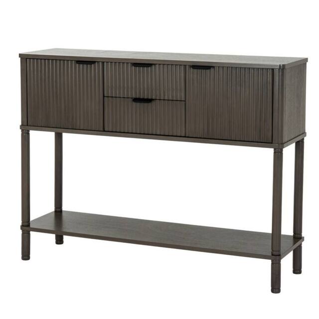 Lemon Pavilion Furniture and Decor Reed Collection 2 Drawer 2 Door Console Table - L30xW106xH80 cm Brown