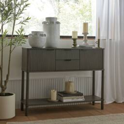 Lemon Pavilion Furniture and Decor Reed Collection 2 Drawer 2 Door Console Table - L30xW106xH80 cm Brown - thumbnail 4