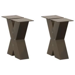 Berkfield Home Coffee Table Legs X-Shaped 2 pcs Natural Steel 40x(30-31) cm Steel in Brown - thumbnail 1