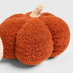 OHS Pumpkin Shaped Boucle Decorative Draught Excluder in Burnt Orange - thumbnail 5