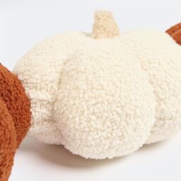 OHS Pumpkin Shaped Boucle Decorative Draught Excluder in Burnt Orange - thumbnail 6