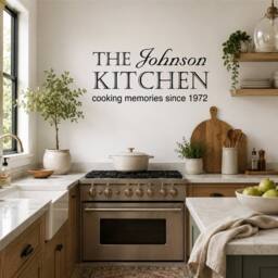 60 SECOND MAKEOVER Personalised Kitchen Wall Sticker Cooking Memories Since 45cm x 60cm in Black - Size: 45 cm x 60 cm - thumbnail 2