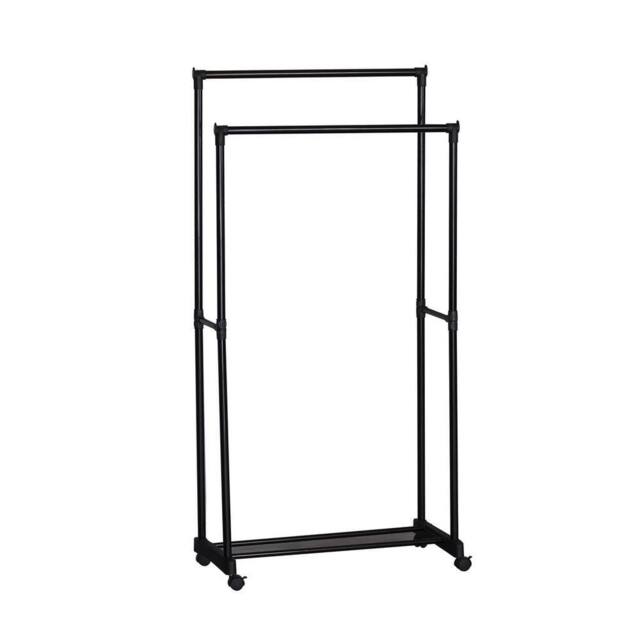 EONLION Modern Freestanding Garment Rack Bottom Rail Steel Tube in Black - image 1