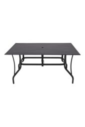 Living and Home Garden Metal Slatted Coffee Table in Black - thumbnail 3