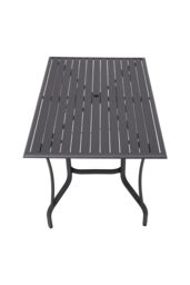 Living and Home Garden Metal Slatted Coffee Table in Black - thumbnail 5