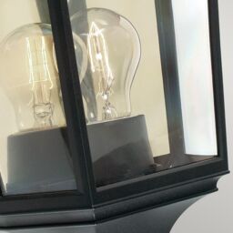 Netlighting Turin 1 Light Outdoor Wall Half Lantern Light Black IP65 E27 - thumbnail 4