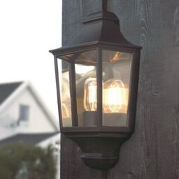 Netlighting Turin 1 Light Outdoor Wall Half Lantern Light Black IP65 E27 - thumbnail 2