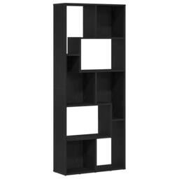 Berkfield Home Bookcase Black Oak 67x24x161 cm Engineered Wood - Size: 67 x 24 x 161 cm - thumbnail 1