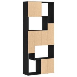 Berkfield Home Bookcase Black Oak 67x24x161 cm Engineered Wood - Size: 67 x 24 x 161 cm - thumbnail 8