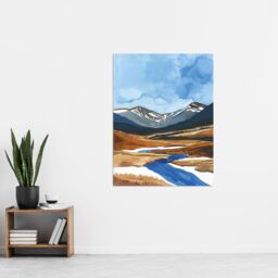"Artery8 Cairngorms National Park Scotland Watercolour Wall Art Print in Blue - Size: W12"" x H16""" - thumbnail 4
