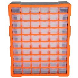 SPETLEK 60 Multi Drawer Cabinet Storage Chest in Orange - thumbnail 1