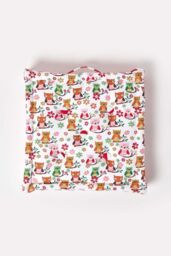 Homescapes Cotton Owl Floor Cushion in Red - Size: 50 cm x 50 cm - thumbnail 3